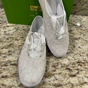 White Glitter Kate Spade Keds